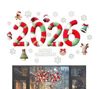 Décorations Adhésives Pour Fenêtres De Noël - Autocollants Statiques de Noël pour Vitres,Fournitures de Fête Amovibles pour Extérieur, Magasin, Écoles, Porte, Festivals, Événement, Boutique,