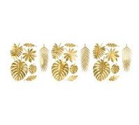 décorations aloha feuilles tropical party 21p or - partydeco zda1-019m Jaune G