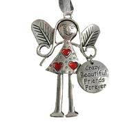 Décorations Angéliques Pour Arbre De Noël - Pendentif Ornemental Ange Amitié, Ange Décorations De Noël | Crazy Beautiful Friends Forever Pendentif En Métal Ange Gardien Décoration