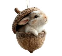 Décorations Animaux De La Forêt en Glands, Ornements De Noël Animaux en Acrylique 2D, Décorations pour Le Sapin De Noël,Dékoration de Noel Souvenir Cadeau pour Les Amoureux (H)