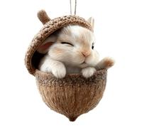 Décorations Animaux De La Forêt en Glands, Ornements De Noël Animaux en Acrylique 2D, Décorations pour Le Sapin De Noël,Dékoration de Noel Souvenir Cadeau pour Les Amoureux (D)