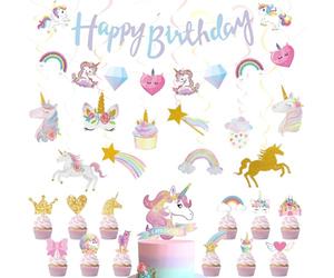 Décorations Anniversaire Licorne, Tourbillons Suspendue Licorne, Guirlandes d'Anniversaire, Décorations de Fête Thème Licorne