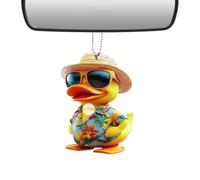 Décorations Automobile Ornement Acrylique 2D Canard Jaune pour Voiture | Charme Animal Décoratif Mignon pour Sacs, Adultes et Pendentif pour Sac à Dos