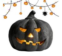 Décorations avec statue d'Halloween en résine spectaculaire d'automne avec | Statuette de citrouilles d'Halloween pour maison, bureau, intérieur, extérieur, porche, étagère, jardin, porte, entrée
