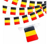 Décorations België Oly 2024 - 10 m - Bannière de 30 drapeaux pour sports, événements de football, fêtes nationales