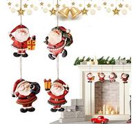 Décorations Bonhomme De Neige - Pendentif Sapin Résine Père Noël - Accessoires Fêtes Polyvalents Décoration Noël pour Séjour Chambre Cour Rebayes Intérieur Extérieur Fêtes