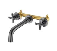 Decorations Boucheur de Baignoire en Laiton chromé Antique Bathtub Basin Tap Tap de Salle de Bain mélangeur de Salle de Bain Tap Robinet Mural monté 3 PC Beautiful