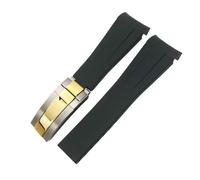 Decorations Bracelet de montre incurvé en caoutchouc 20 mm 21 mm 22 mm pour GMT Datejust Explorer 2 Bracelet de montre en silicone Beautiful