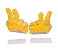 Décorations Casques Motocyclettes Ornement Peluche Main Jaune Geste
