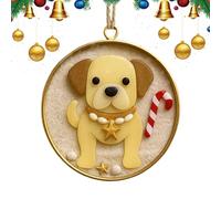 Décorations Chien 2D Acry,Ornements de Sapin Teckel et Bouledogue Français | Suspensions Mignon Animal Miroir Voile Fête Porte Fenêtre Décoration Domestique