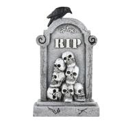 Décorations Cimetière Halloween Stèles Design Crâne et Plaques de Jardin