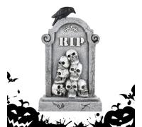 Décorations Cimetière Halloween Stèles Design Crâne et Plaques de Jardin
