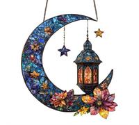 Décorations colorées à suspendre en forme de lune, attrape-soleil, utilisées pour vos fenêtres, murs, jardins, patios (E10)