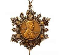Décorations commémoratives historiques des cents américains, décoration « Last Pennys Tributes » - Décoration en forme de flocon de neige - Cadeau pour les derniers pennys - Décoration commémorative