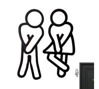 Décorations créatives acryliques résistantes à la décoloration Signes de salle de bain amusants - Panneau de respiration pour la maison hôtel restaurant fêtes rassemblements espaces publics extérieurs