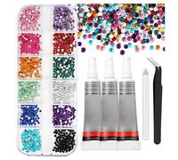 Décorations d ' ongles en multicolores, ensemble de comprenant un adhésif pour un scintillement sur le bout des doigts, décorations d ' ongles de formes mixtes