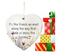 Décorations d'amitié pour Arbres de Noël, décoration de Noël pour Amis, Ornements acryliques d'amitié d'arbre de pour Les Vrais Amis, décor de Vacances, Ornements de décoration de p