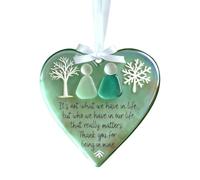 Décorations d'Amitié pour Femmes,Souvenir Décoratif en Forme de Cœur - Pendentif D'Ami en Tant Que Signe - pour Femmes Hiver Maison Collègue Vacances Sac Voiture Rétroviseur Arbre de Noël Mur