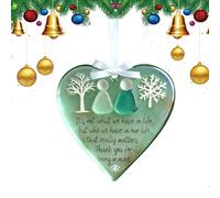 Décorations d'Amitié pour Les Amies | Art de Pendentif en Forme de Cœur,Décor De Pendentif pour Amis - pour Femmes Hiver Maison Collègue Vacances Sac Voiture Rétroviseur Arbre de Noël Mur