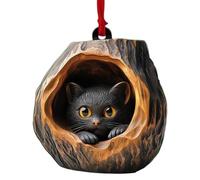 Décorations d'animaux de Noël - Décoration de Noël Animal 2025 | Décoration Animale | Ornements d'arbre | Ornements Suspendus | Pendentif en Acrylique 2D | Koala Singe, Chat, décoration de Voiture