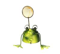 Décorations d'animaux d'extérieur en forme de grenouille réaliste - Décoration d'intérieur mignonne, sculptures d'animaux en métal pour terrasse, table, bibliothèque, balcon