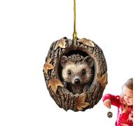 Décorations d'animaux pour sapin de Noël - Décorations de sapin de Noël en forme d'animal | Décorations plates en acrylique 2D à suspendre | Décoration saisonnière pour les amoureux des animaux,