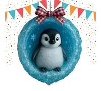 Décorations d'animaux pour sapin de Noël - Pendentif acrylique 2D Grotte de glace - Décorations de Noël pour animaux suspendus pour arbres, pour maison, chambre de ferme, fête, fête, extérieur, mur