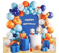 Décorations d'Anniversaire Ballons Blue Dog Guirlande de Ballons Joyeux Anniversaire pour Fête Thème des Chiens