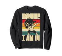 Décorations d'anniversaire Bruh I Am 14 Year Old Dabbing Boy Sweatshirt