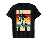 Décorations d'anniversaire Bruh I Am 14 Year Old Dabbing Boy T-Shirt