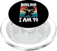 Décorations d'anniversaire Bruh I Am 19 Year Old Dabbing Boy PopSockets PopGrip pour MagSafe