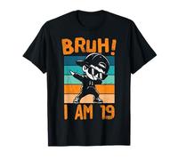 Décorations d'anniversaire Bruh I Am 19 Year Old Dabbing Boy T-Shirt