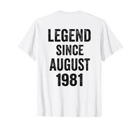 Décorations d'anniversaire pour 45 Ans - Août 1981-45e Anniversaire T-Shirt