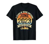 Décorations d'anniversaire Vintage 3 Ans pour Homme 3 Ans 2023 3e Anniversaire T-Shirt