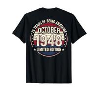 Décorations d'anniversaire Vintage 78 Ans pour Homme 78 Ans 1948 78 Ans T-Shirt