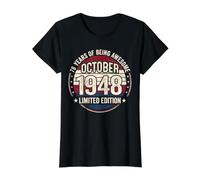 Décorations d'anniversaire Vintage 78 Ans pour Homme 78 Ans 1948 78e Anniversaire T-Shirt Graphique avec Valeur