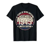 Décorations d'anniversaire Vintage 81 Ans pour Homme 81 Ans 1945 81e Anniversaire T-Shirt