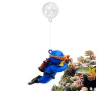 Décorations d'aquarium, Belle décoration d'aquarium, Pendentif flottant de visualisation de gros plongeur, jouets de poisson Betta, compagnon de jeu de poisson de dessin animé, jouets d'ornements d'aq