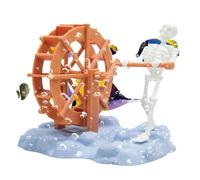 Décorations d'aquarium | Figurines squelettes dynamiques avec une roue à eau rotative, accessoires d'aquarium, pour Betta, tortues d'eau, reptiles, crevettes, serpents, geckos, barbes et pour l'eau