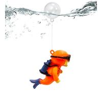 Décorations d'aquarium Little Diver | Belle décoration d'aquarium | Pendentif flottant de visualisation de gros plongeur, de poisson Betta, compagnon de de poisson de dessin animé, d