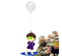 Décorations d'aquarium Little Diver - Petite décoration d'aquarium Lovely Diver - Accessoires Playmate de poissons de dessins animés, jouets Betta avec pendentif flottant d'affichage