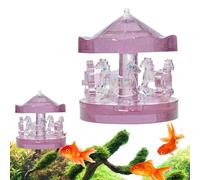 Décorations d'aquarium, petit carrousel pour décoration d'aquarium, aménagement paysager miniature, accessoires d'aquarium pour aquariums d'eau douce et d'eau salée, décoration d'aquarium pour