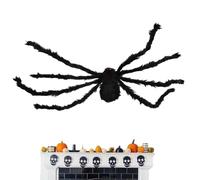 Décorations d'araignée d'Halloween | Décoration d'Halloween araignée géante | Ensemble d'araignées poilues géantes, décorations d'extérieur pour maison hantée