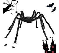 Décorations d'araignée d'Halloween | Toile d'araignée géante pour Halloween | Décorations d'extérieur géantes pour mur, cour, maison hantée, fête