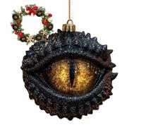 Décorations d'arbre de Noël 2D Acrylique Œil de Dragon Ornement | Pendentif œil de dragon de sapin de Noël pour chambre à coucher, balcon, porte, mur, jardin, cour, chemin,