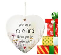 Décorations d'arbre de Noël d'amitié,Ornements d'amitié pour Arbres de Noël | Ornements acryliques de décor de Vacances en Forme de Coeur | Ornement de ami pour Lui, Elle, Petit ami, Pet