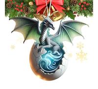 Décorations d'arbre de Noël Dragon,Décoration de Noël Dragon - Pendentifs en acrylique Dragon Tree Pendentifs de Noël - Souvenir de décoration de maison, œuf de dinosaure, ornements de noël pour chemi