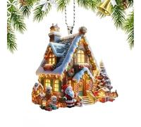 Décorations d'arbre de Noël du Père Noël, pendentif d'arbre de Noël en acrylique,Pendentifs créatifs d'arbre de père noël, pendentifs de noël en acrylique - Pendentifs de voiture de décoration de mais