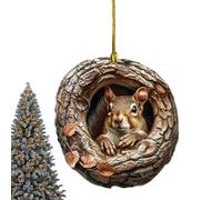 Décorations d'arbre de Noël en forme d'animaux,Décorations d'arbre de Noël en forme d'animaux | Décor d’arbre de en acrylique plat 2D - Décoration de vacances pour les amoureux des animaux, pende