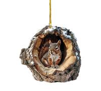 Décorations d'arbre de Noël en forme d'animaux, ornement en acrylique à motifs d'animaux - Orangs-outans sûrs Écureuils Lémuriens Dinosaures Ornement - Ornement acrylique pour les amoureux des